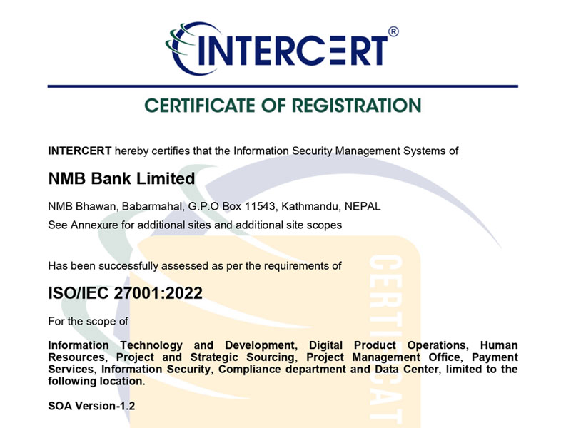 ISO Certificate